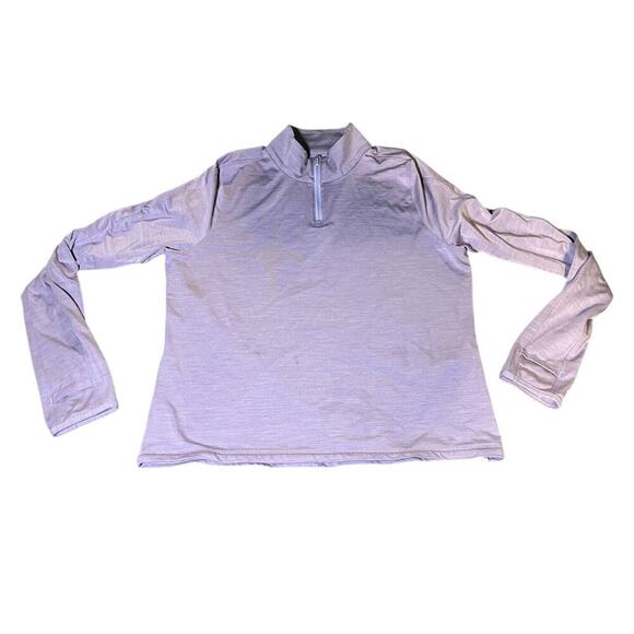 Allbirds Running Top Womens Medium Purple Thumb Hole Performance 1/4 Zip Wool - Picture 1 of 10